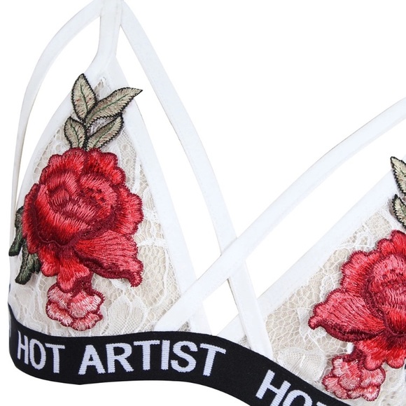 Sexy Bra w/ Rose Embroidery - Picture 5 of 6